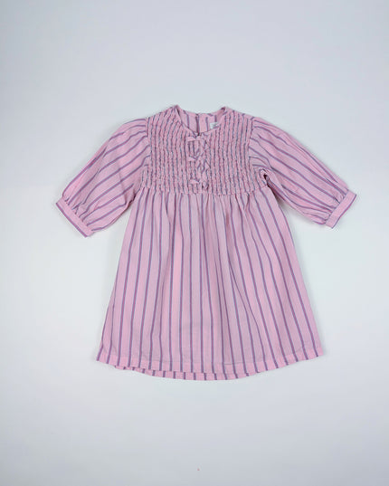 Zara - Robe rose lignée - 4-5y