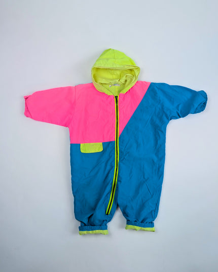 Combinaison fluo vintage mi-saison - 18m