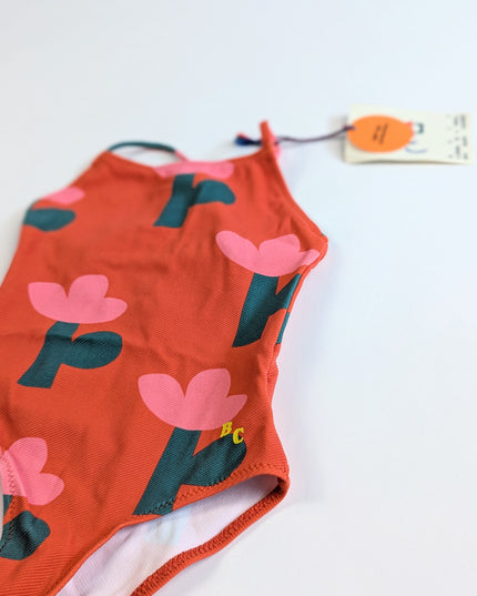 Bobo Choses - Maillot de bain fleuri rouge - 4-5y