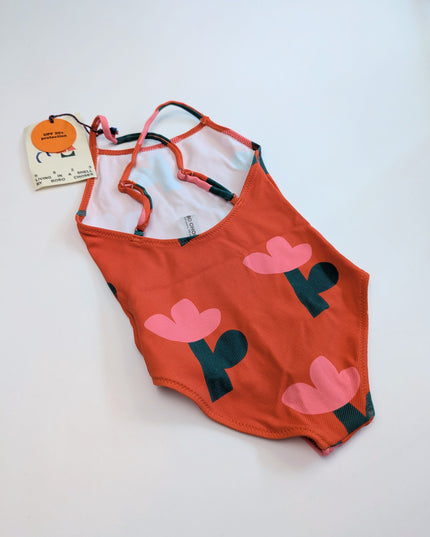 Bobo Choses - Maillot de bain fleuri rouge - 4-5y