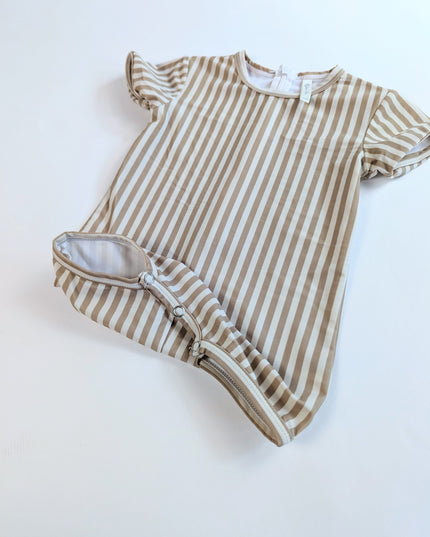 Rylee & Cru - Rashguard rayé ocre - 12-18m