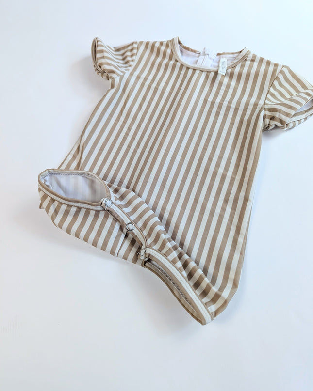 Rylee & Cru - Rashguard rayé ocre - 12-18m