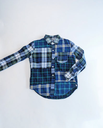Gap - Chemise à carreaux bleus-verts - 7-8y