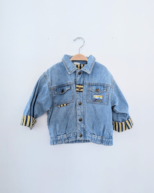Jeans jacket vintage - As blue as the sky by night - 2y