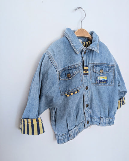 Jeans jacket vintage - As blue as the sky by night - 2y