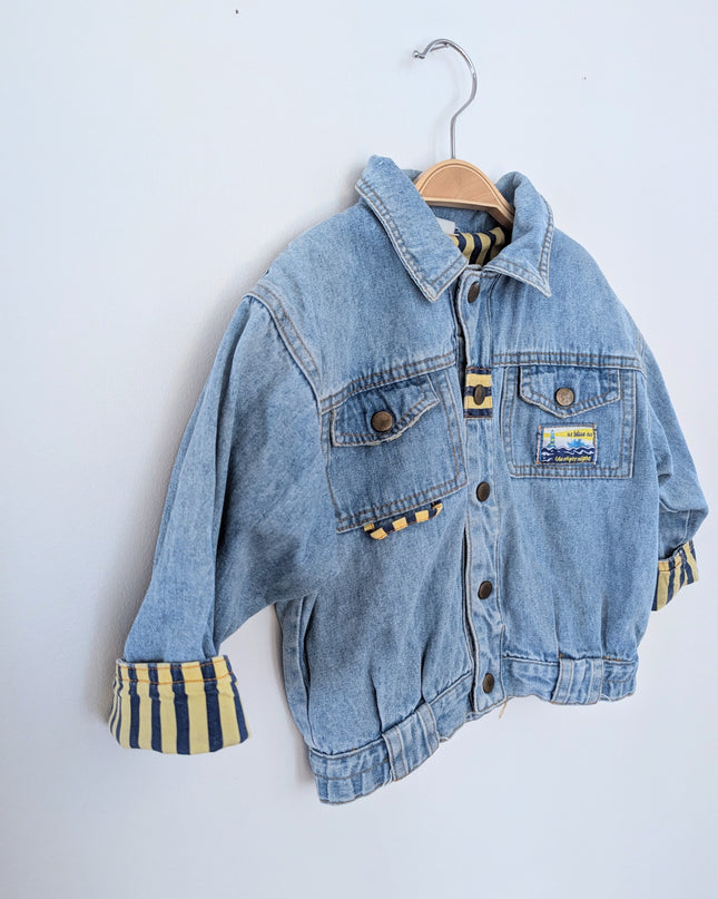 Jeans jacket vintage - As blue as the sky by night - 2y