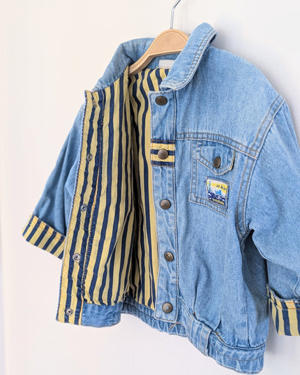Jeans jacket vintage - As blue as the sky by night - 2y