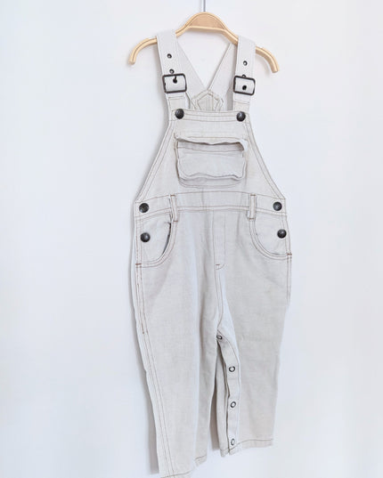 Gap - Salopette beige en jeans de coton - 12-18m