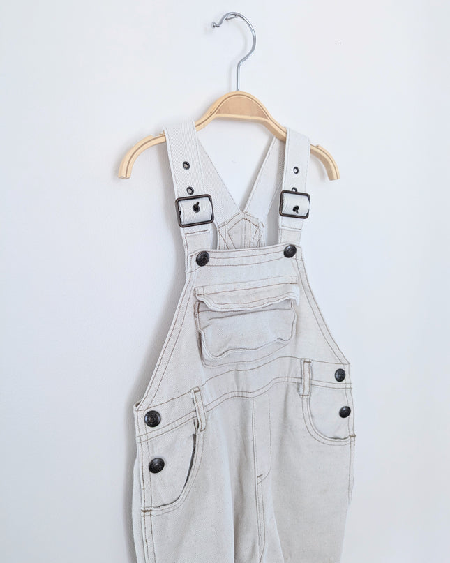 Gap - Salopette beige en jeans de coton - 12-18m