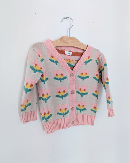 Oeuf - Cardigan en fleurs - 4-5y