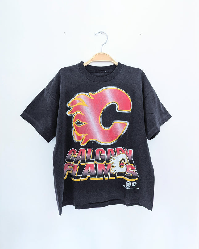 LNH - T-shirt vintage 1994 Flames de Calgary - 14y