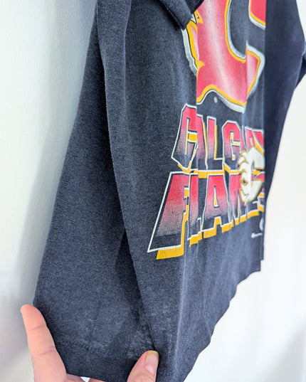 LNH - T-shirt vintage 1994 Flames de Calgary - 14y
