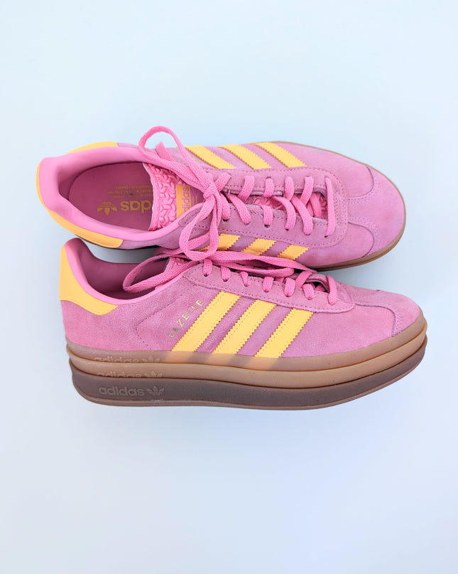 Adidas Gazelle Bold - Souliers plateforme rose et orange - 8.5 us femme