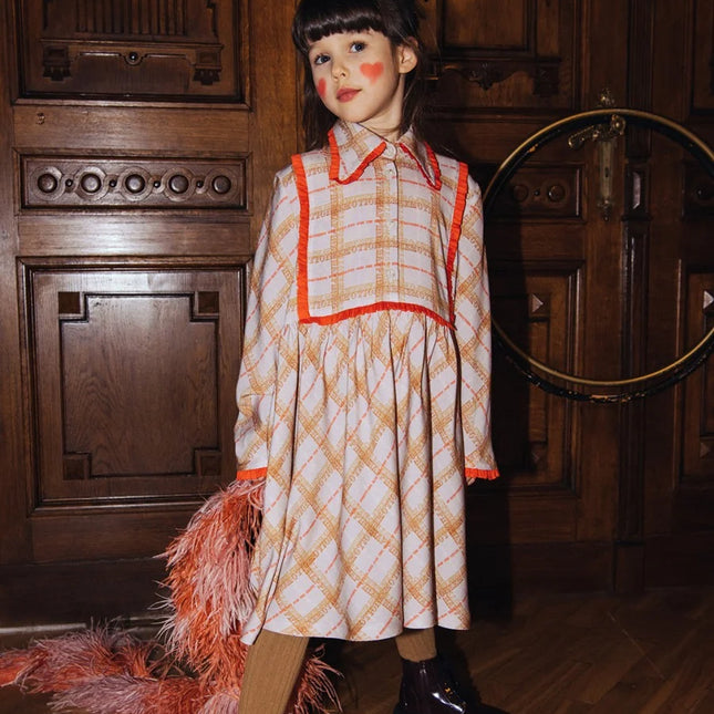 Hebe - Robe à imprimé carreaux - 4-6y